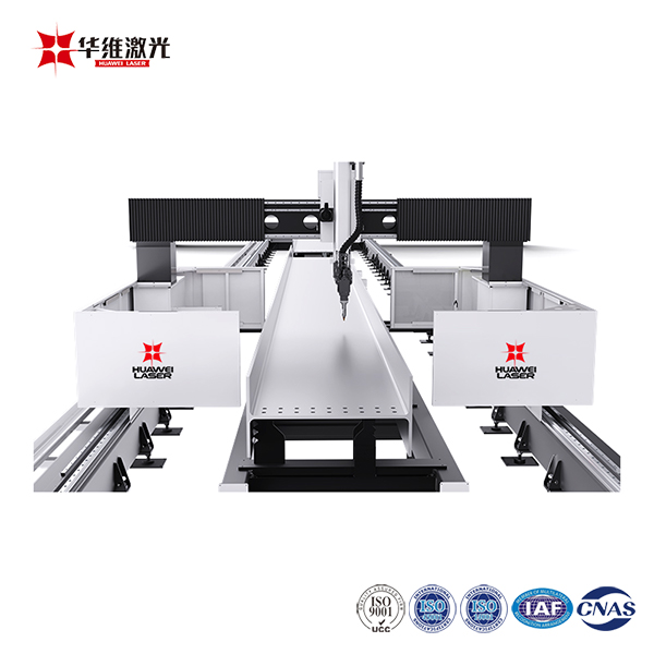 Cortadora láser de haz H CNC 3D 12000W para procesamiento de acero metálico